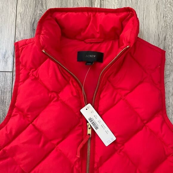 Jcrew red Puffer vest with snap pockets - Picture 8 of 8